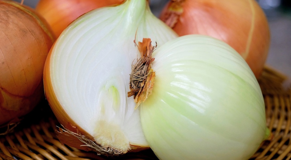 Onion chopped in half